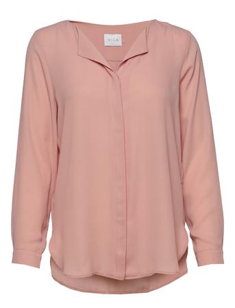 Vilucy L/S Shirt - Fav Blus Långärmad Rosa Vila