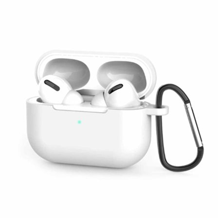 Hvite eple airpods pro case sjokk -beskyttelse av beskyttelsesveske silikon