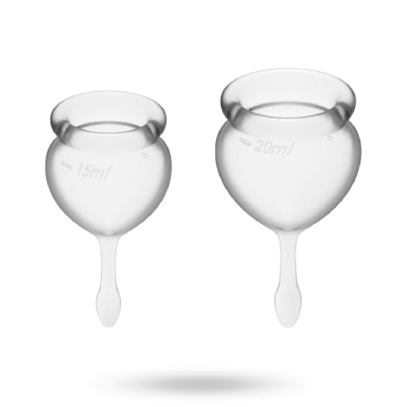 Satisfyer Feel Good Menstrual Cup Clear - Vuxen.dk: Intimhygiejne