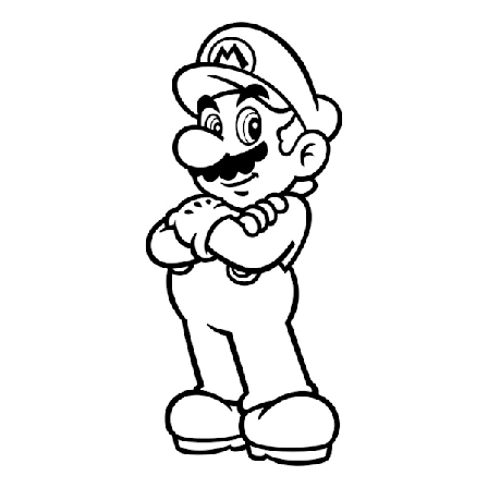 Väggdekor - Super Mario Eftertänksam Mario