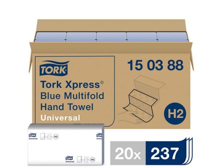Tork Pappershandduk Advanced Xpress Universal H2 blå 4740/fp - Lyreco - Städ och hygien > Toalettpapper och torkpapper > Pappershanddukar