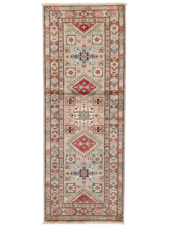 Koberec Orientální Kazak Ariana 74X204 Běhoun Hnědá/Oranžová (Vlna, Afghánistán)