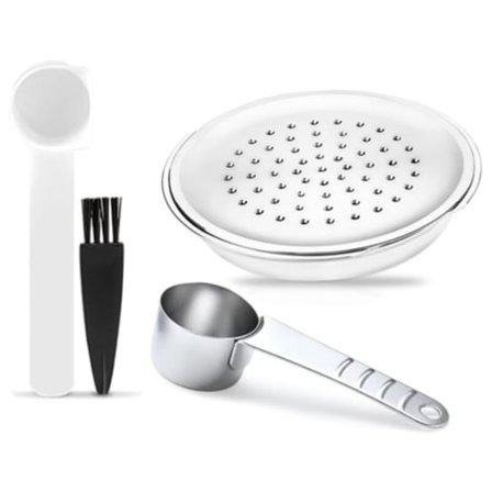 Genanvendelig kaffekapsel til Senseo HD7801 og Senseo HD6592, genopfyldeligt kaffefilter i rustfrit stål med metalske, Aquaforge