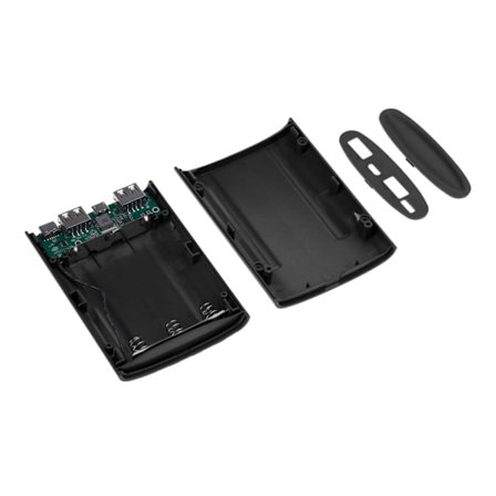 18650 Batteri Power Bank til etui Opbevaringsboks 5V Dobbelt USB-port Mobiltelefonoplader Batteriholder Opladningsboks til hylde