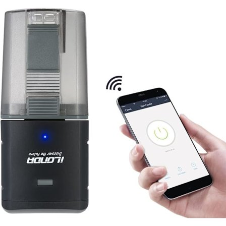 Akvarium Smart Automatisk Foderautomat, Justerbar Udgang, App-styring, Stemmestyring Kompatibel med Alexa iLONDA