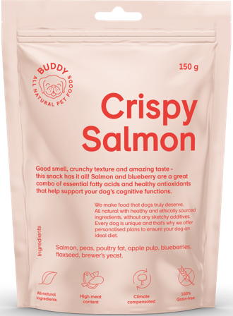 Buddy Crunchy Snack Salmon with Blueberries 150 g
