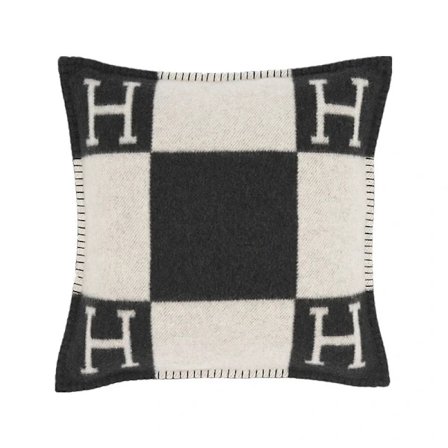 H-pute Nordisk modell rom lunsjpause sofapute bil midje ryggpute ullstrikket pute - svart