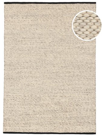 Umea 140X200 Klein Lichtbeige/Zwart Vloerkleed