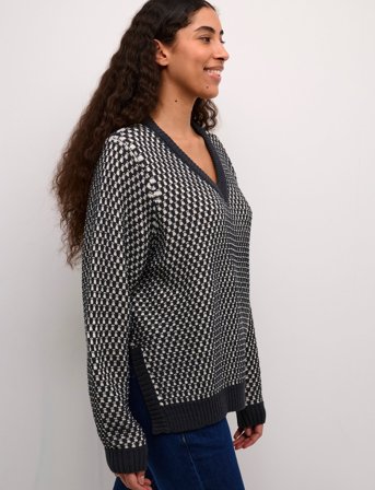 Culture Cucardeen Vneck Pullover - Black - S/M