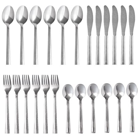 Bestiksæt 24 Dele Til 6 Personer. Rustfrit stål