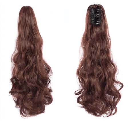 Lockigt Klipp-på-hästsvans Peruk Klipp-på-hästsvans Förlängning