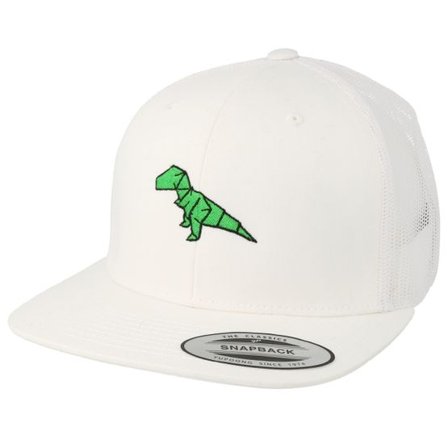 Origami - Vit trucker Keps - Paper Dino White Trucker @ Hatstore