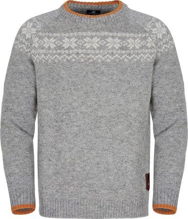 Gridarmor Snøkrystall Ullgenser Men's Men long-sleeved sweaters Grey XL
