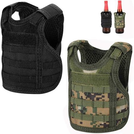 2-pak Mini Taktiske Ølvester, Kamuflasje Ølvest Drikk