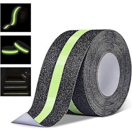 5M X 5Cm Skridsikker tape, selvlysende skridsikker selvklæbende trappetrin højstyrke sikkerhedstape til trapper trin indendørs udendørs trædæk