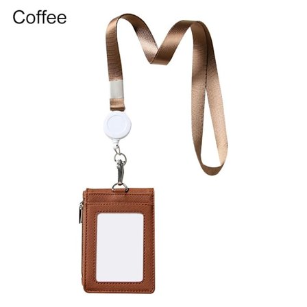 Kort Märke Hållare ID Lanyard Namnskylt KAFFE