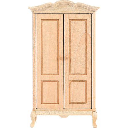 Dockhusgarderob 1:12 Simuleringsminiatyr Möbel Trä Vintage Garderob Leksakshus Dekorationstillbehör