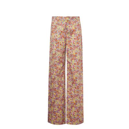 Philosophy di Lorenzo Serafini printed-gabardine-Bukser Pink, Dame Bukser