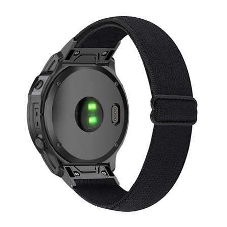 Elastiskt Nylonarmband Garmin Fenix 7X Svart