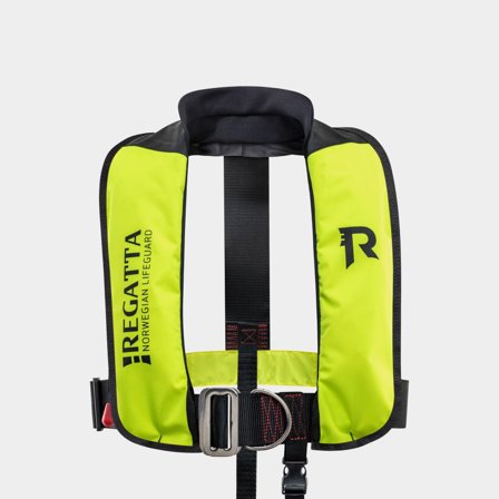 Gilet de sauvetage gonflable pour enfants Regatta AquaSafe Junior Harness 110N Jaune Fluorescent, automatique, One-Size (18 - 40 kg) + cartouche de 