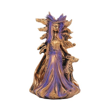 Hekate Grekisk Gudinna Av Magi Med Sina Hundar Staty Figurin M