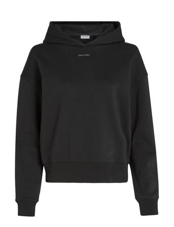 Calvin Klein Nano Logo Relaxed Hoodie Svart