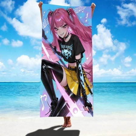 K-POP Demon Hunter Girls-serien Mikrofiber Absorberende Strandhåndkle Hurtigtørkende Håndkle AL250908420 AL250908420