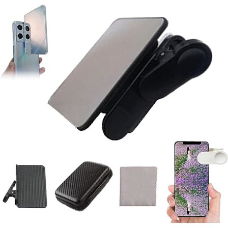 Smartphone Camera Mirror Reflection Clip Kit, Mobiltelefon Reflection Camera Clip Selfie Reflector, Mobile Phone Shooting Supplies