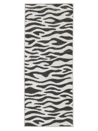 Woodcut Indoor/Outdoor Rug Washable 80X200 Small Grey/White Runner