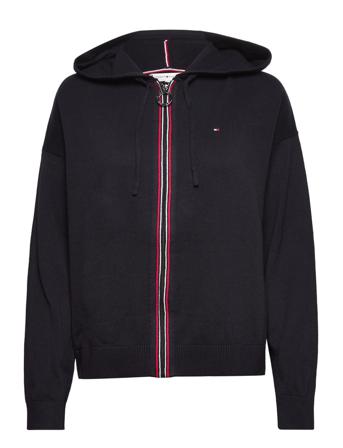 Global Stp Hoodie Zip Cardigan Hoodie Trøje Sort Tommy Hilfiger