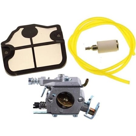 Forgasser med luftfilter, drivstoffslanger og drivstoffilter Kompatibel med Husqvarna 36 41 136 137 141 142 motorsag