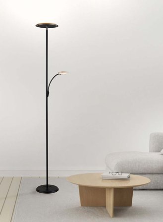 Parma Uplight gulvlampe m/arm - sort