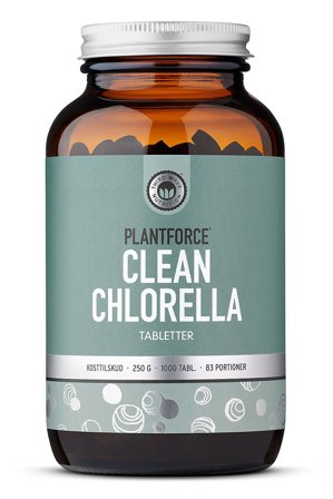 Plantforce Clean Chlorella Vegansk 1000 tabl., Helse & Madvarer, Ingredienser, Chlorella