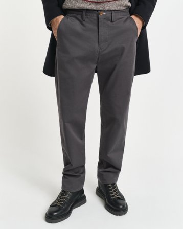 GANT Herren Regular Fit Twill Chinohose (31/32) Dunkelgrau