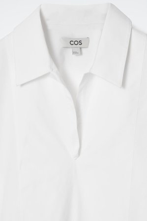 COS Women's Camisa De Popelina in Blanco