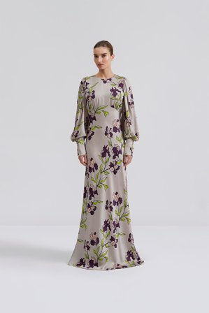Malina - Alize maxi dress - XS - Fall Florals Grey