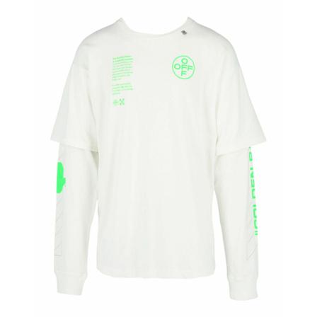 Off White T-Shirts Hvid, Herre Langærmet