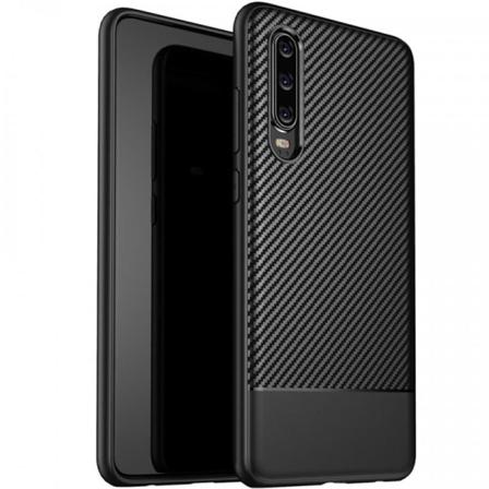 Huawei P30 Stöttåligt Skal Fullcarbon Svart
