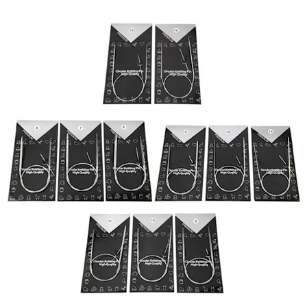 Rundstickor i flera storlekar 11 st 43 cm 65 cm 80 cm Hantverk Stickning Vävsats