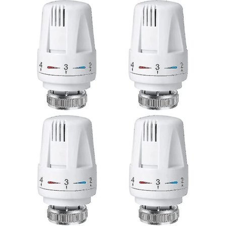 Termostathuvud 4 Delar Termostat M 30 X 1.5 Radiatorventil Ersättningshuvud Med Frostskydd—yux