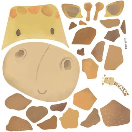 1 set Giraffväggdekal Djungelklistermärken Djur Väggdekoration Baby Giraffklistermärken Barnklistermärken Giraffetapeter Baby Barn