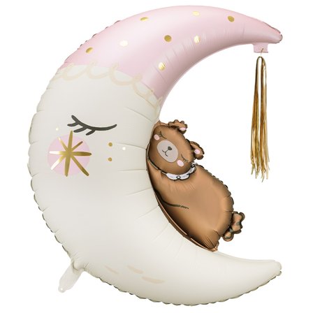 Baby Shower/Dåp Måne Folieballong 98 cm