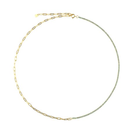 925 Sterling Sølv Fargerik Cubic Zirconia Choker Kjede Halskjede 2021 Regnbue Sjarm Lang Kjede Smykker Horoskop CZ Kvinner Gave