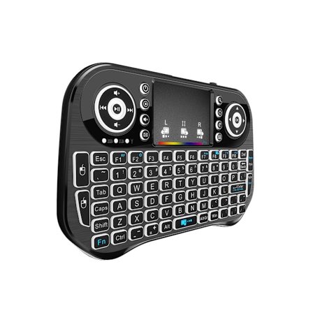 Mini trådlöst tangentbord med pekplatta muskombination tangentbordslayout, Smart TV tangentbordsfjärrkontroll för Android TV Box, HTPC, IPTV