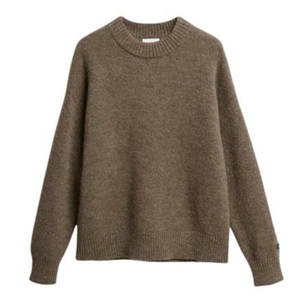 Elvine, Round-neck Knitwear Bruin, Heren, Maat:M