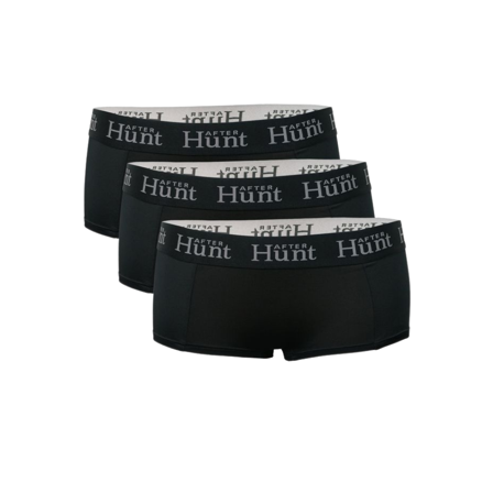 After Hunt Womens Boxer Underwear Short 3-pack Black