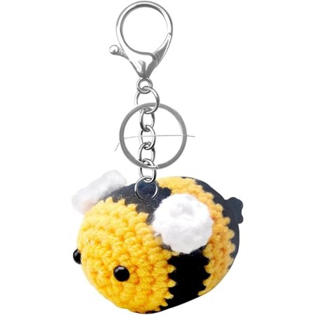 Nøkkelring Plysj Søt Heklet Morsomme Dyr Bier Humle Nøkkelring Veske Sjarm Karabinkrok Anheng Unisex Flettet Nøkkelholder Bie Nøkkelring Dekor