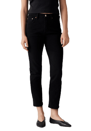 Levi's 501 Crop Jeans Dam Svart 25/30