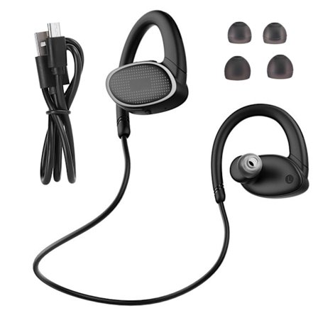Bluetooth trådløst headset MP3 løb vandtæt ørekrog universal øretelefon til Android