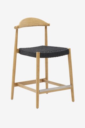 Kave Home - Krakk Nina - Svart - Barstoler & -krakker - Fra Homeroom
